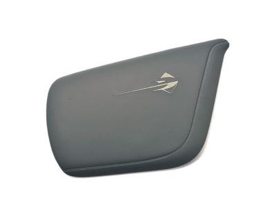 GM Floor Console Lid in Gray Leather with Light Gray Stitching and Stingray Logo 84539746