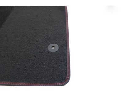 GM First-Row Premium Carpeted Floor Mats in Jet Black with Torch Red Stitching 84665077