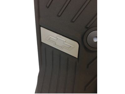 GM First-Row Premium All-Weather Floor Liners in Jet Black with Bowtie Logo 84708369