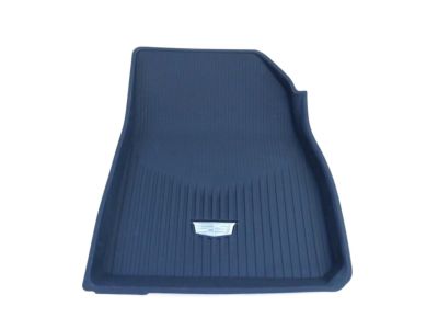 GM First- and Second-Row Premium All-Weather Floor Liners in Jet Black with Cadillac Logo 84988003