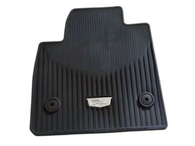 GM First- and Second-Row Premium All-Weather Floor Mats in Jet Black with Cadillac Logo 84988006