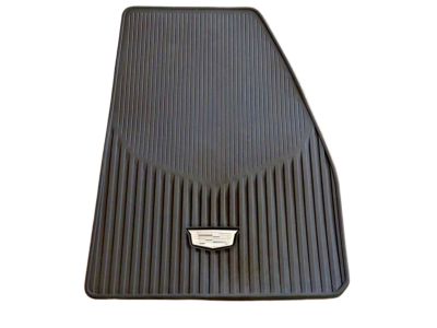 GM First- and Second-Row Premium All-Weather Floor Mats in Jet Black with Cadillac Logo 84988006