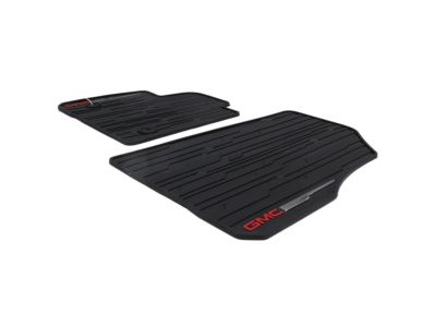 GM First-Row Premium All-Weather Floor Mats in Jet Black with GMC Logo 85131778