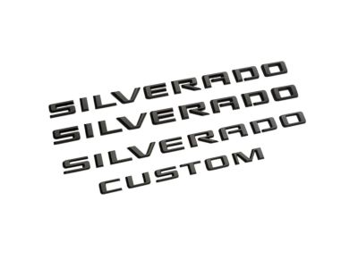 85592700 - Genuine GM Silverado Custom Emblems in Black