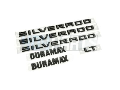 GM Silverado LT Emblems in Black 85592704