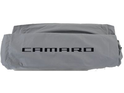 GM Premium All-Weather Car Cover in Gray with Black Stripes and Camaro Script 92215994