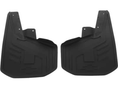 GM Front Flat Splash Guards in Black with Bowtie Logo 84944123