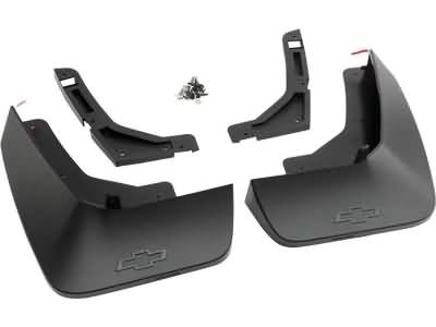 GM Rear Splash Guards in Black with Bowtie Logo 86517284