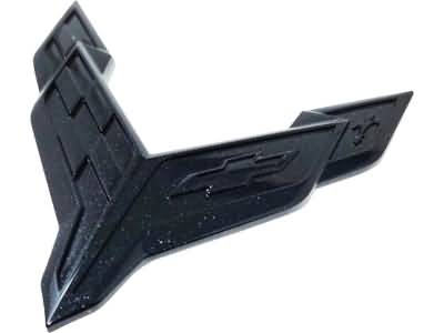 GM Front Crossed Flags Emblem in Carbon Flash Metallic 86563245