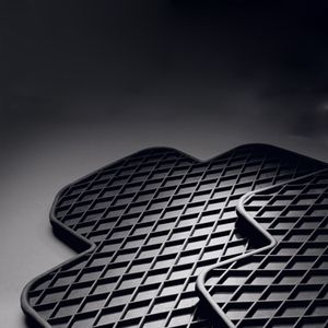 GM Floor Mats - Premium All Weather,Rear,Color:Ebony 17801313