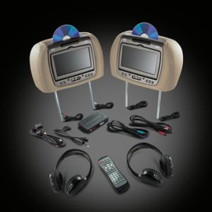 GM RSE - Head Restraint DVD System - Dual System,Material:Cashmere 19244307