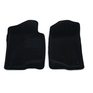 GM Front Carpeted Floor Mats in Ebony with Denali Logo 17800406