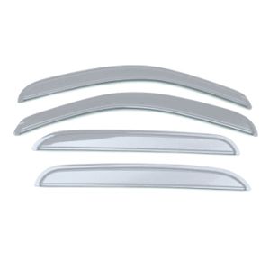 GM Front and Rear In-Channel Side Door Window Weather Deflector Set in Silver 12499497