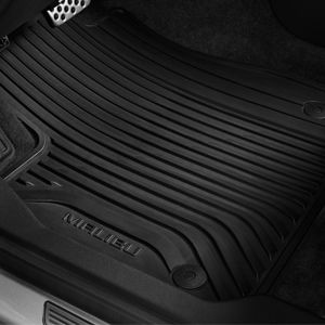 GM Front and Rear Premium All-Weather Floor Mats in Jet Black with Malibu Script 84038940