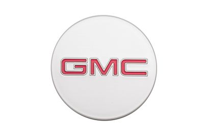 GM Center Cap in Bright Aluminum Finish with Red GMC Logo 19303773