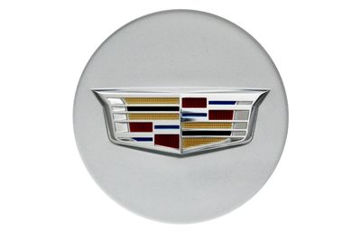 GM Center Cap in Sterling Silver with Multicolored Cadillac Logo 19351813