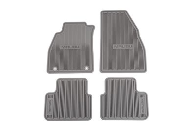 GM Front and Rear All-Weather Floor Mats in Titanium 23234677