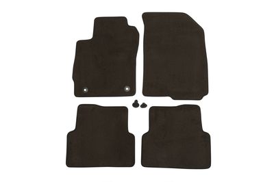 GM Front and Rear Carpet Floor Mats in Black with Retainers 94533141