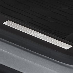 GM Front Door Sill Plates in Stainless Steel with Jet Black Surround and GMC Logo 84293730