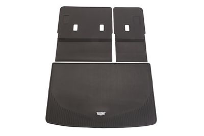 GM Integrated Cargo Liner in Very Dark Atmosphere with Cadillac Logo 84445549