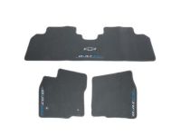 GM 42498172 First- and Second-Row Premium Carpeted Floor Mats in Dark Galvanized with Bowtie Logo and Bolt EV Script