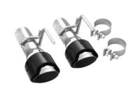 GM 84451448 Carbon Fiber Single Outlet Exhaust Tips with Bowtie Logo