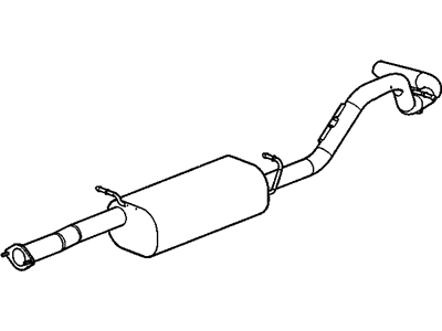 GM 15060240 Muffler Assembly, Exhaust (W/ Exhaust Pipe & Tail Pipe)*Marked Print