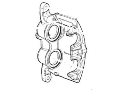 GM 13512713 Caliper Assembly, Rear Brk (W/O Brk Pads & Brkt