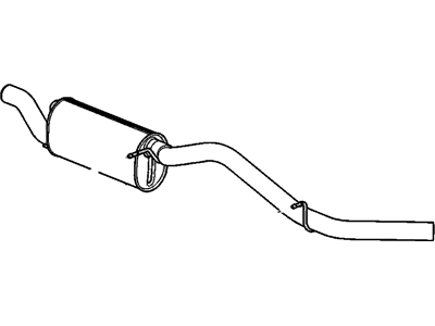 GM 15229351 Muffler Assembly, Exhaust (W/ Exhaust Pipe & Tail Pipe)