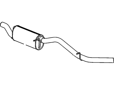 GM 15229358 Exhaust Muffler Assembly (W/ Exhaust Pipe & Tail Pipe)