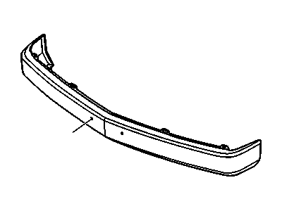 GM 15607509 Bar, Front Bumper Imp *Black