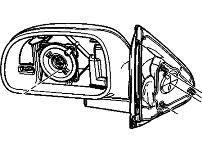 Chevrolet Trailblazer Side View Mirrors - 15789780