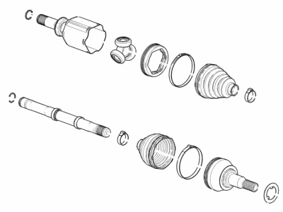 GM 85103943 Shaft Assembly, Front Whl Drv Half