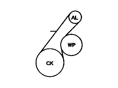 GM 19185653 Belt,Water Pump & Generator