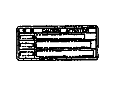 GM 88971520 Label,Fan Blade Caution