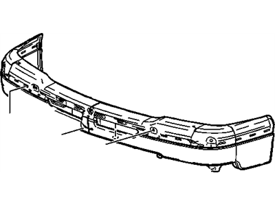 GM 89025748 Bar Assembly,Front Bumper Imp *W/O Cap, E, Coated, *E, Coated H