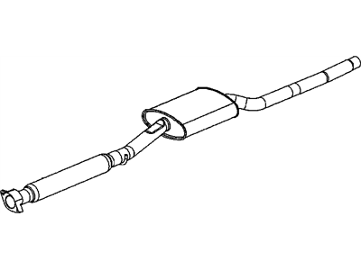 GM 15898909 Exhaust Resonator ASSEMBLY (W/ Exhaust Pipe)