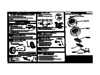 GM 10275489 Label, Spare Wheel & Jack Stowage Information