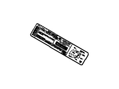 GM 12574096 Label, Vehicle Emission Control Information