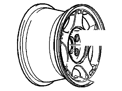 GM 9592558 Wheel Rim, 16X7 Aluminum *Silver