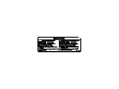 GM 52372538 Label, Dual Fuel Information