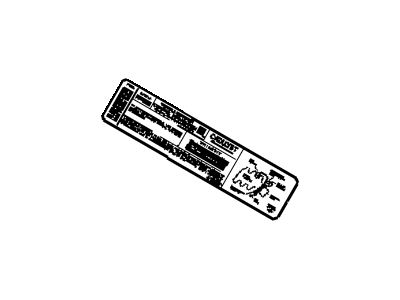 GM 12570478 Label, Vehicle Emission Control Information