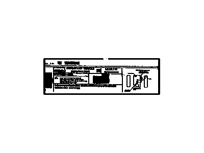 GM 52372069 Label, Vehicle Emission Control Information