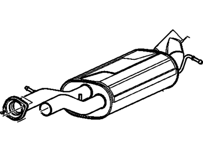 GM 10398386 Exhaust Muffler (W/Exhaust Pipe & Tail Pipe)