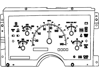 1992 Chevrolet Blazer Instrument Cluster - 16140015
