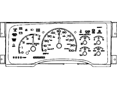 Chevrolet K2500 Instrument Cluster - 16221475