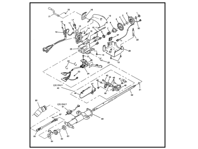 1997 Chevrolet Express Steering Column - 26061646