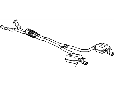 GM 25797843 Exhaust Muffler Assembly (W/ Resonator, Exhaust & Tail Pipe