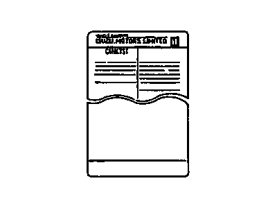 GM 94317307 Label, Emissions, Vehicle Systems, Cautionary And Informative Communications