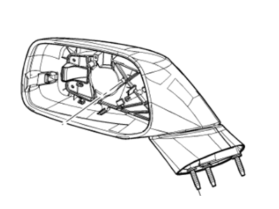 GM 23105339 Mirror Assembly, Outside Rear View *Service Primer